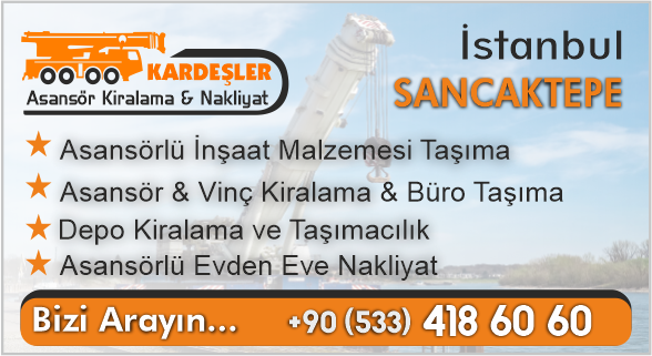 İstanbul Sancaktepe Asansör Kiralama Vinç Nakliyat Asansörü Kirala